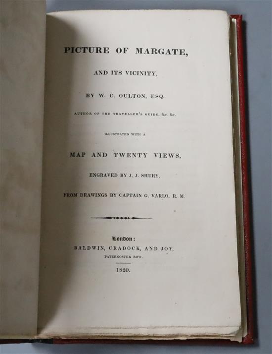MARGATE: Oulton, Walley Chamberlain - A Picture of Margate, and Its Vicinity, 1st edition, rebound red leather, black spine,